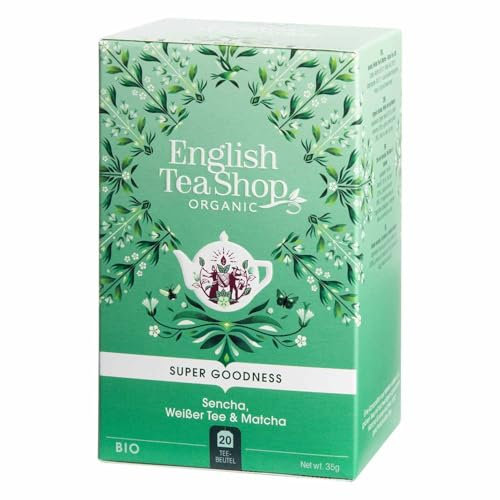 English Tea Shop - Thé vert Sencha, thé blanc et matcha bio - Boîte de 20 sachets