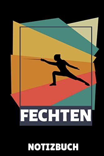 FECHTEN NOTIZBUCH: A5 Notizbuch KARIERT Fechten Buch | Kampfkunst Bücher | Schwertkampf | Selbstverteidigung | Fechtbuch | Geschenkidee für Kinder und Erwachsene | Fechter