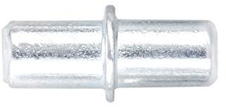 Secotec 100 Stück Regal-Dübel für Bohr-Ø 5 mm Tablarträger Bodenträger Fachbodenträger für Regalsystem Regal-Halter Stahl glanzverzinkt