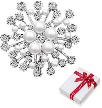 Broche de flor brillante con perlas y pedrería, vestido de novia brillante ramo de novia, alfileres de solapa boda alfileres de broches con nácar, joyería moderna regalo para damas mujeres niñas ropa