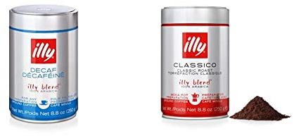 illy Classico Medium Roast Decaffeinated Arabica Ground Coffee, 250g