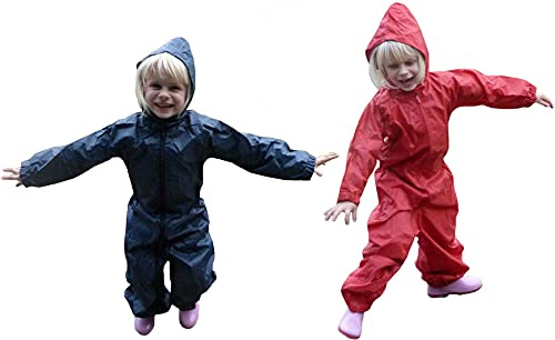 AGS Children's Puddle Suit - Waterproof All-in-One Rain Suit for Kids, Outdoor Play & School Wear (navy, 18-24 months)