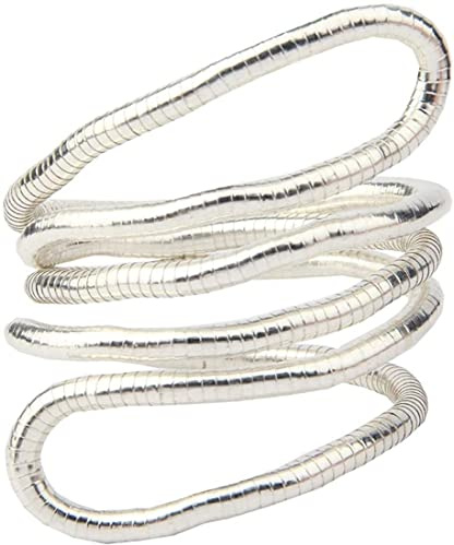 Kuiyai, collana a serpente pieghevole, multiuso, flessibile, in argento