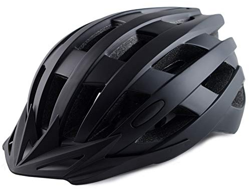 Youth Bike Helmets, Adjustable Teenage Ages 8-14 Bicycle Helmet, Lightweight Road Mountain Cycling Safety Sports Helmets with Detachable Visor Black M