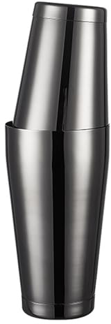 Boston Cocktail-Shaker 2-teiliger Edelstahl Boston-Shaker Set, 500ml + 820ml Cocktailshaker Barset für Zuhause Cocktail Liebhaber und alle Professionelle Barkeeper (Schwarz)
