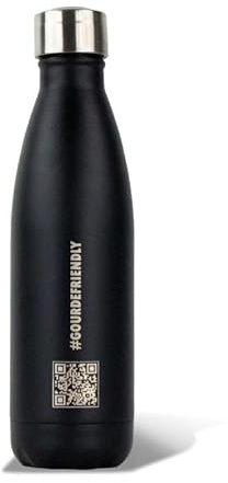 Yoko Design - Bouteille isotherme 500ml Gourde friendly  noire mat
