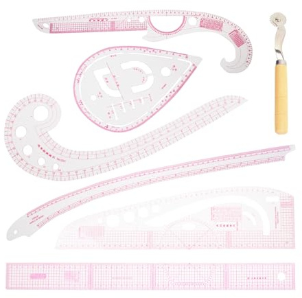 9 Styles Pattern Master French Curve Rulers - Sewing Ruler Tailor Set Including Vinyl And Flower Curve Rulers, Diy Clothing Measuring Kit For Designers/Tailors Dressmaking Drawing Craft Metric Tools