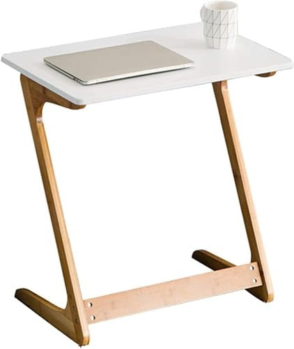 CuNtoHHH Exquisite Nachttische, Laptop-Schreibtisch für Zuhause, weißer Couchtisch aus Holz, mobiler Beistelltisch für Wohnzimmer, Schlafzimmer, Sofa, Korbtisch (Farbe: A, Größe: 75 x 40 x 70 cm)