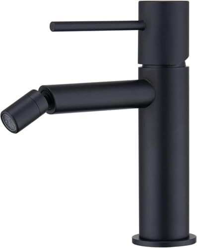 IMEX - Robinet Bidet | Robinet mitigeur Bide | Robinet de bidet avec mélangeur d'eau chaude et froide | Robinetterie Bidet | Installation facile | Série Monza | Couleur noir mat