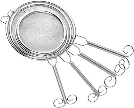 Amosfun Teesieb Aus Edelstahl 304 4er-pack Teesieb Infuser Feines Netz Für Losen Tee Tragbares Hand-teesieb