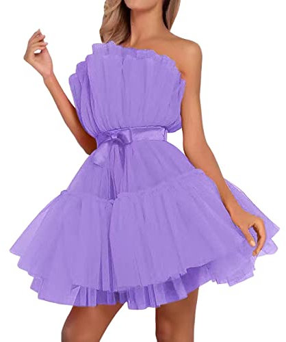 Generisch Tüllrock Damen Schwarz Lila Europäisches Und Amerikanisches Tutu Kleid Mit Mesh Temperament Und Bowknot Tutu Stil Für Frauen Kleider Kurz Ballet Tutu Schwarz Mädchen Black Friday Sale