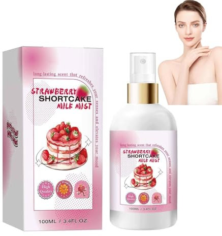 Vanilla Cream Puff Body Milk Mist,Body Milk Mist Vanilla Creampuff,Sweet Milk Vanilla Body Mist,Scentnity Body/Hair Milk Mist,Vanilla Body Milk,Vanilla Skin Perfume Cream Puff (100ml, Erdbeere)