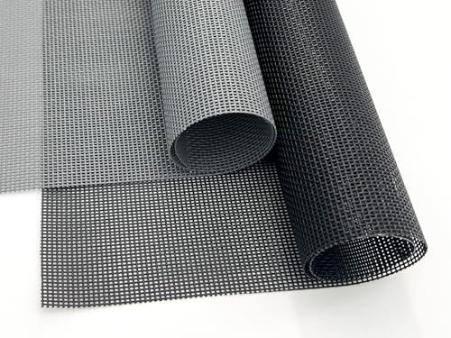 Katzenschutzgitter Fliegengitter Meterware Gewebe Haustier Gewebe Petscreen reißfest in grau oder schwarz 120 cm breit für Fliegengitter Fenster und Türen (grau)