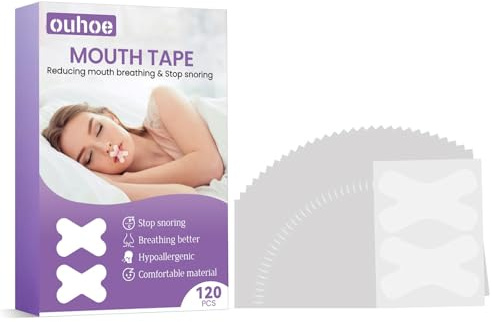120 Stück Mundpflaster Schlafen, Mouth Tape, Mundpflaster Gegen Schnarchen, Mouth Tape for Sleeping Reduzieren Sie Das Schnarchen und Gewöhnen Sie Sich an, Durch Die Nase zu Atmen
