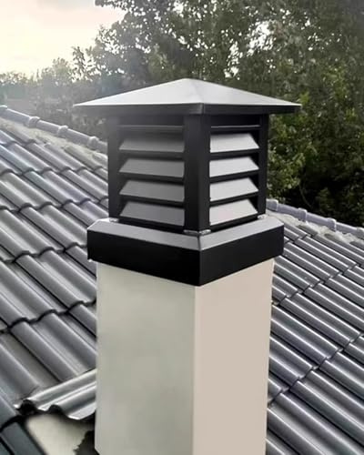 Schornsteinabdeckung Kaminabdeckung in Sondergröße für Gemauerten Kamin, Große Sommerfeuer-Dachhaube Zum Schutz Vor Vögeln, Außenziegel-Abdeckung Gegen Fallwind und Regenschutz für Ofenrohre(80cm(31.5