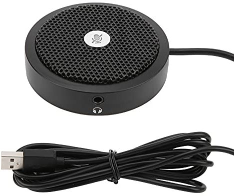 aqxreight Micrófono Omnidireccional USB Plug and Play para Conferencias Reuniones y Grabaciones Compatible con Diversas Plataformas de Comunicación y Uso en Escritorio