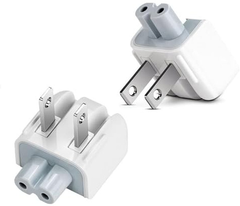 VIEVRE 2 Stücke Reiseladegerät Konverter US Duck Head Stecker, AC Adapter US Stecker, Ersatzstecker für iPod, MacBook, Ladegerät Konverter Ersatzanschluss