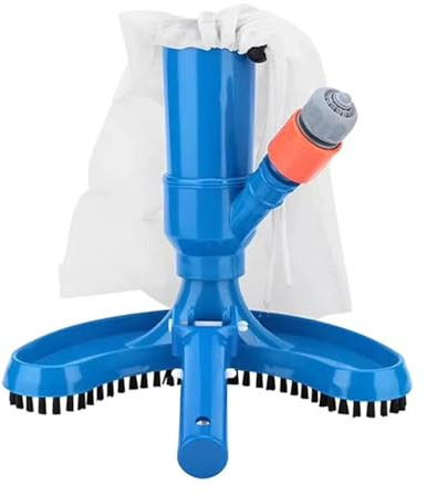 TIEOAXFT Portable Swimming Pool Cleaning Tool Kit With 5 Section Pole Pool Spa Jet Vacuum Cleaner For Above Ground Pool Spa Pond Hot Tub(E/U Plug)