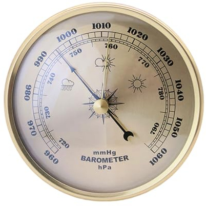 Antique Metal Ressure Meters Atmospheric Pressure Gauges Environmental Monitor Home Office Gift 70mm 90mm 108 130 Home Weather Stations Barometer