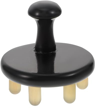 BCOATH Naturlig Oxhorn Massagekam med Breda Tänder för Huvud Nacke och Kropp Smärtfri Klådlindring och Hårbottenmassage Hållbar och Ergonomisk Design