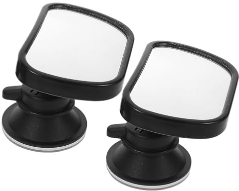 JOINPAYA Lot de 2 Rétroviseurs de Sécurité Bébé à Ventouse Miroir Observation Siège Arrière Large Champ de Vision Verre et Plastique Compatible Plupart des Voitures Surveillance