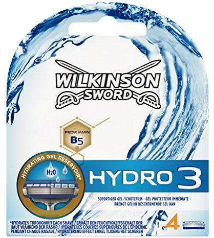 Wilkinson Sword Hydro 3 Rasierklingen für Herren, 4 Klingen, Rasierer 4 St