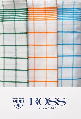Ross Geschirrtücher 100% Baumwolle 3er Pack 50x70 cm in grün orange blau