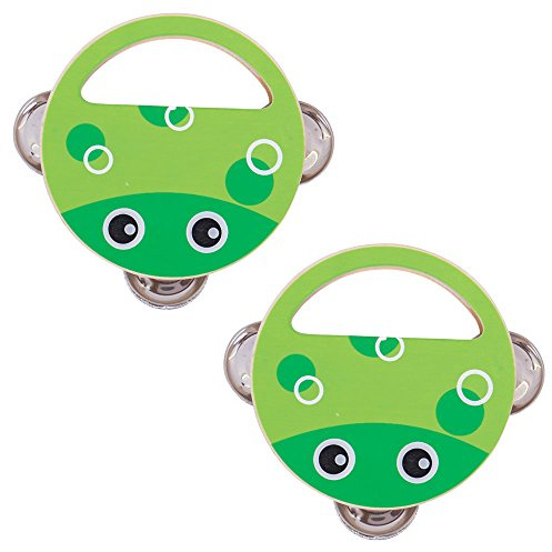 Bigjigs Toys Tambourin (Lot de 2 - Grenouille)