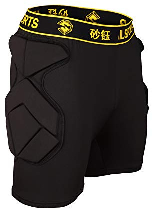SHINESTONE Herren Sport Soccer Lange Hose Crashproof Männer Torwart Torwart Torwart Gepolsterte Kurze Hose（M）