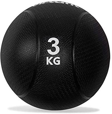VirtuFit Medizinball Pro - Medizinball - 3 kg - Gummi - Schwarz
