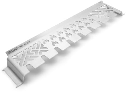 Grillrost.com Das Original Edelstahl Multistation | Warmhalterost für Napoleon Rogue 425, Freestyle 425, Legend 425 | mit Drumstick Halterung | 3mm stark