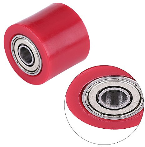 Pignone guida catena, Guida Ruota tendicinghia Slider Rullo puleggia,8 mm universale catena rullo tenditore puleggia guida ruota, per moto dirt bike enduro, dirt bike(rosso)