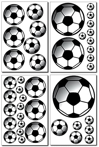 Samunshi® Wandtattoo Fussball Set Wandbilder Kinderzimmer Deko Junge Wandtattoo Kinderzimmer Mädchen Wandsticker Kinderzimmer