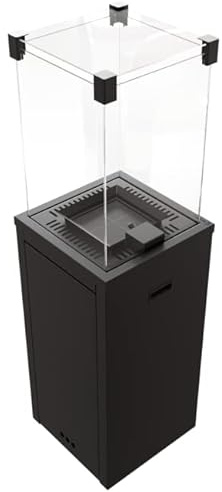 Kratki Gasheizstrahler Patio Slim aus Stahl für Außen, B41,5 x H142,9 x T41,2 cm, Heizleistung bis zu 8,2 kW, Leistungsbereich 4,9 – 8,2 kW, Gewicht 43,9 kg, Betrieb mit flüssigem LPG-Gas