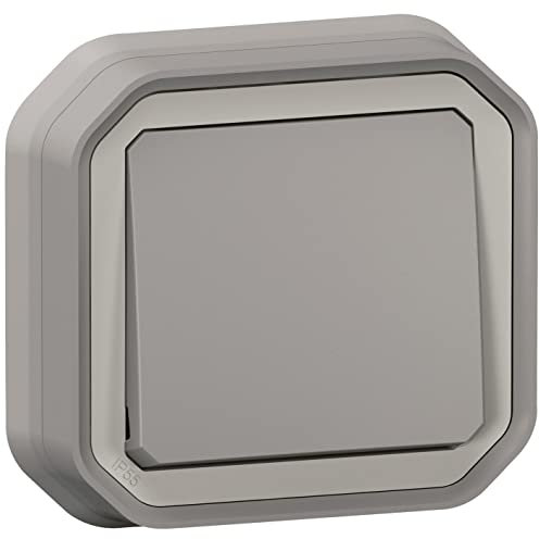 Legrand - Interrupteur ou va-et-vient étanche Plexo 10A livré complet pour montage en encastré avec griffes gris