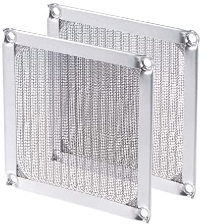 sourcing map 2er Pack 120mm Filter Gitter Edelstahl Kaste für Computer | Netz Staubgeschützt