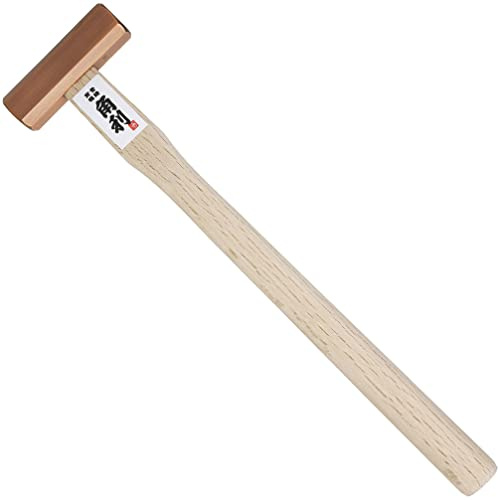 KAKURI Genno Meißelhammer, 225 g, japanische Holzbearbeitung, Schreinerhammer für Meißel, Flugzeug, Nagel, robuster japanischer Karbonstahl, Holzgriff, hergestellt in Japan