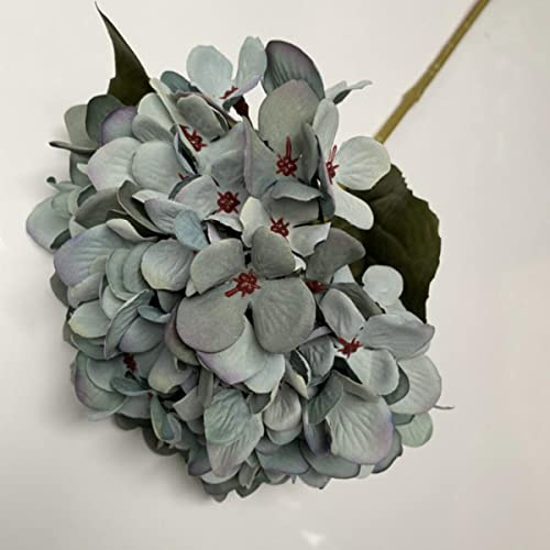 Seta artificiale Ortensia Bouquet Fiori Decorazione per feste di matrimonio Regalo artigianale fai-da-te Fiori finti Ortensie Ornamenti artigianali-Azzurro