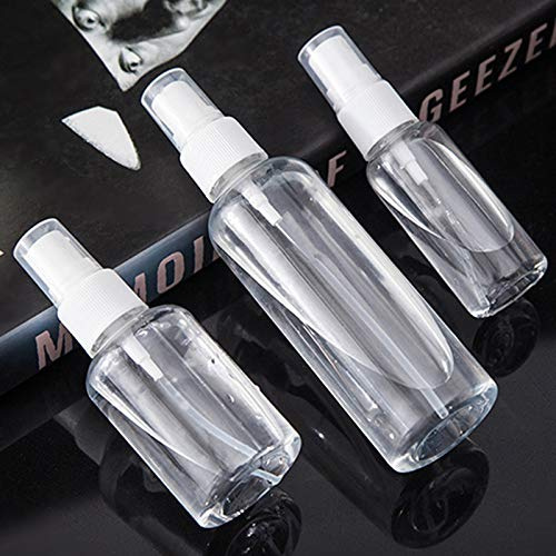 Sprühflasche Klein Zerstäuber Sprayflasche Leer Tragbares Reiseflaschen Set 3 Typ 30ML 50ML 100ML für Flugreisen Outdoor Sportarten zur Aufbewahrung (30+50+100)