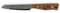 Petromax Allzweckmesser - handgefertigt in Solingen - Messer aus rostfreiem Stahl mit Oxidschicht - Küchenmesser mit Holzgriff - 14 cm Klingenlänge - 2 mm Stärke
