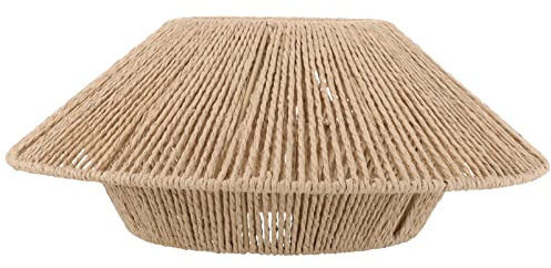 Uonlytech Paralume Lampada a Soffitto Intrecciato in Rattan Plafoniera Retro Paralume Cordato Per Lampade E27 Decorazione Interni Casa Soggiorno