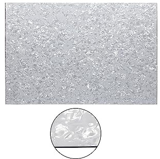 ROZILO Leeres Gitarren-Pickguard-Material für Kratzer, DIY-Blatt, Rückplatte für Stratocaster, Tele, weiße Perle