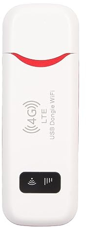 Dpofirs 4G LTE USB-Modem-Dongle-Router mit WLAN-Hotspot, 4G-Modem, Kabelloser WLAN-Hotspot-Router mit Entsperrtem SIM-Kartensteckplatz, Tragbar für Telefon, Laptop, Bis zu 10 Benutzer