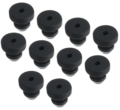 sourcing map 10Pcs Snap Rubber Grommet Hole Plug Mount Dia 4.5mm ID 2mm H 8mm Seal Anti-Scratch for Electrical Box Cable Pipe Black