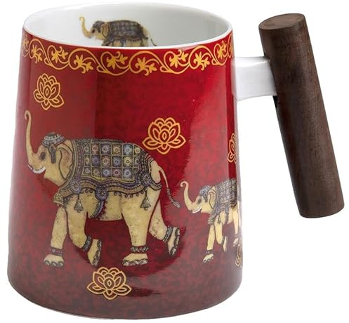 Tealogic Becher Nelso mit Rosenholzgriff Fine Bone China Porzellan (300 ml)