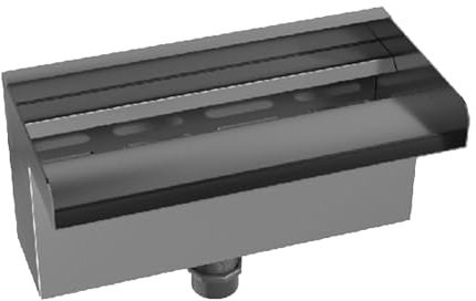 FLEXMAN Fuente de Piscina en Cascada, Aliviadero Cascada Piscina Acero Inoxidable con Soportes Conector Cascada Externa Empotrada Pared Externa Fija para Fuente Estanque Peces (300MM)