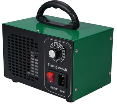 Mulcort Generador de ozono de 45 000 mg/h, purificador de aire O3 industrial/doméstico, desodorante para áreas de 2500 pies cuadrados, máquina de ozono de alta capacidad, ionizador de aire