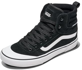 Vans Men's Ashwood Hi Vansguard Shoe | Water-Resistant High Top Sneakers for Everyday Wear, Suede Black/White, 11.5