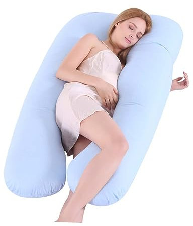 CIMAXIC U-förmiger Schlafkissenbezug Für Schwangere Arm-körperkissenbezug Baumwollbezug Waschbar Geruchsneutral Gesundheitsschonend