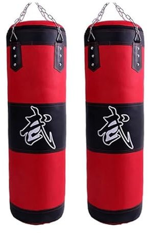 LUOKEKE Sacco Boxe Sacco da Boxe Robusto da 120 cm for Palestra Domestica Sacco da Boxe Appeso con Gancio da 100 cm Sacco di Sabbia Sacco di Sabbia Vuoto da 80 cm Sacco da Box(60cm Empty)